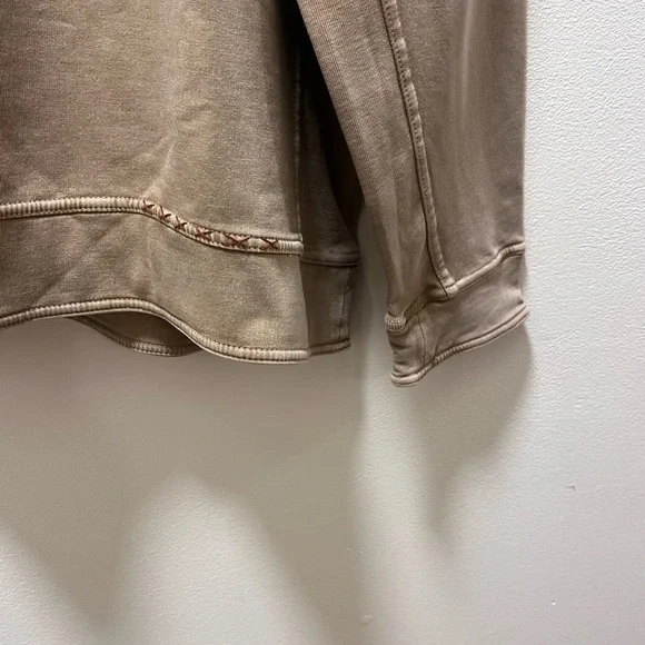 True Grit LA Casual Stylish Quarter Zip-Up Long Sleeve Polo, Men’s Sz L, Brown - Picture 4 of 6